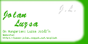 jolan luzsa business card